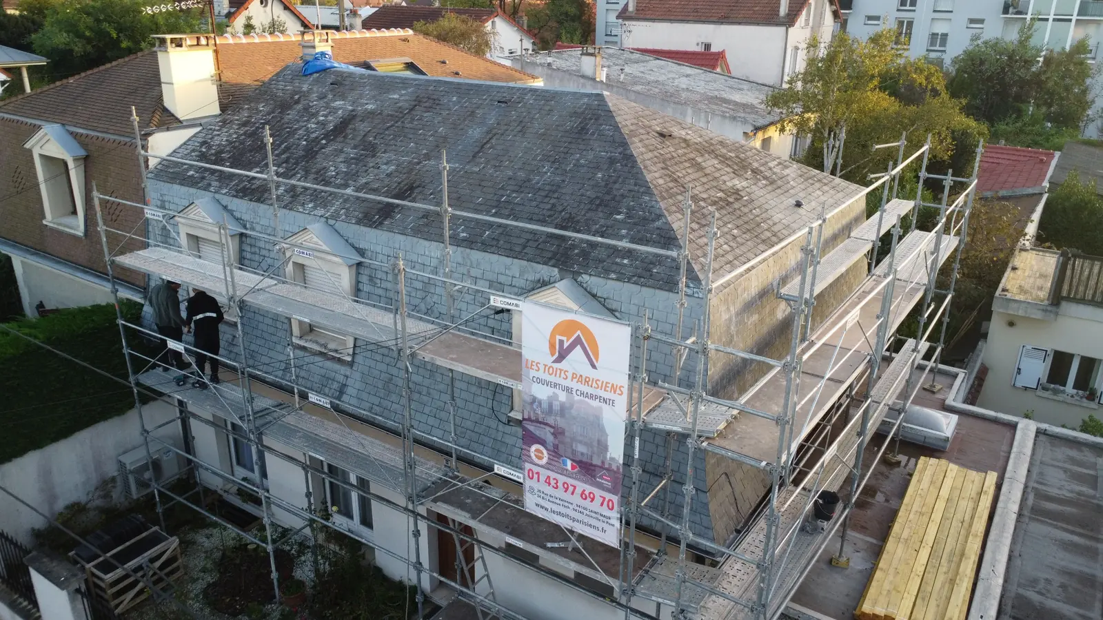 État d’une couverture en ardoise avant rénovation